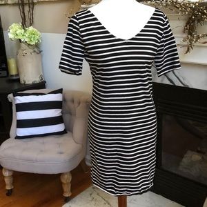 Striped Fitted Tunic Dress